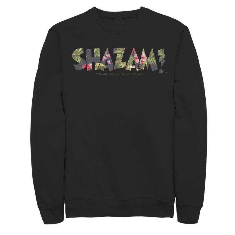 アニメ文字記号 レディース トップス プルオーバー 汗水 ロゴタイプ Licensed Character Men\u0027s DComicshazam Tropicalogo Sweatshirt Black 黒いこと