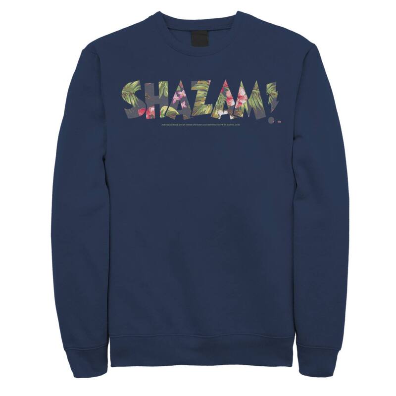 アニメ文字記号 レディース トップス プルオーバー 汗水 ロゴタイプ Licensed Character Men\u0027s DComicshazam Tropicalogo Sweatshirt Navy 米国海軍