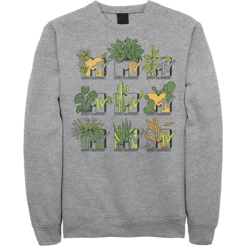 アニメ文字記号 レディース トップス プルオーバー 汗水 ロゴタイプ Licensed Character Men\u0027s MTVe Succulents Plants Logo Sweatshirt Athletic Heather ギョリュウモドキ