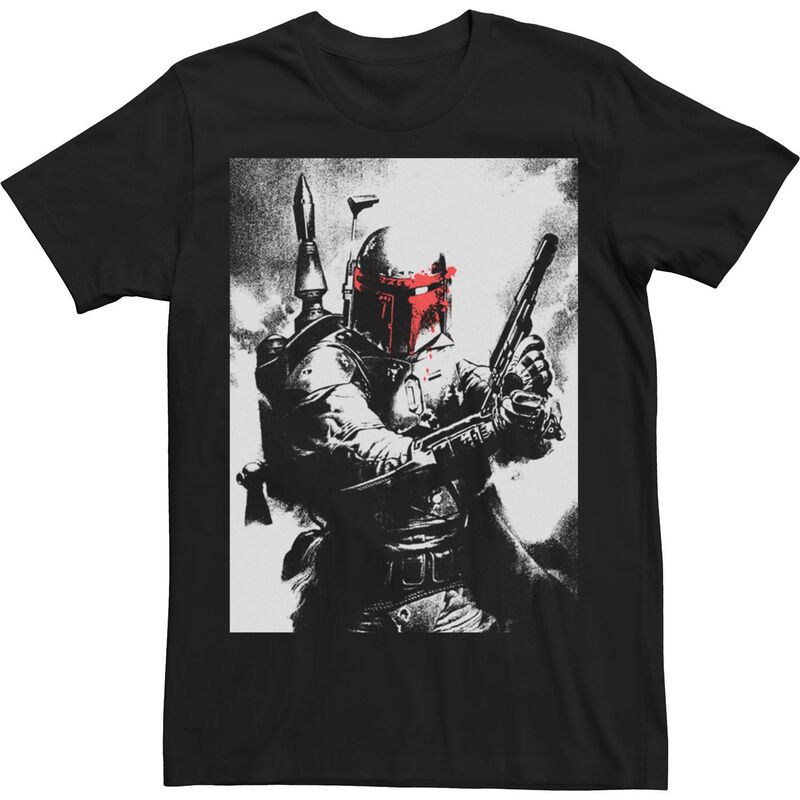 アニメキャラクター レディース トップス Tシャツ ヴィンテージ トール Licensed Character Big & Tall Star Wars Bubba Fatt Vintage Poster Tee Black ブラック