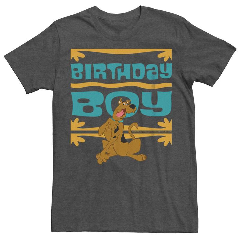 アニメキャラクター レディース トップス Tシャツ Licensed Character Men'scooby Doo Birthday Boy Scooby Paintee Charcoal Heather チャコール