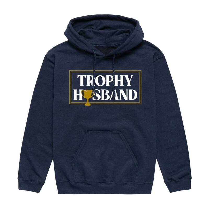 アニメ文字記号 レディース トップス プルオーバー パーカー Licensed Character Men\u0027s Trophy Husband Hoodie Navy 米国海軍