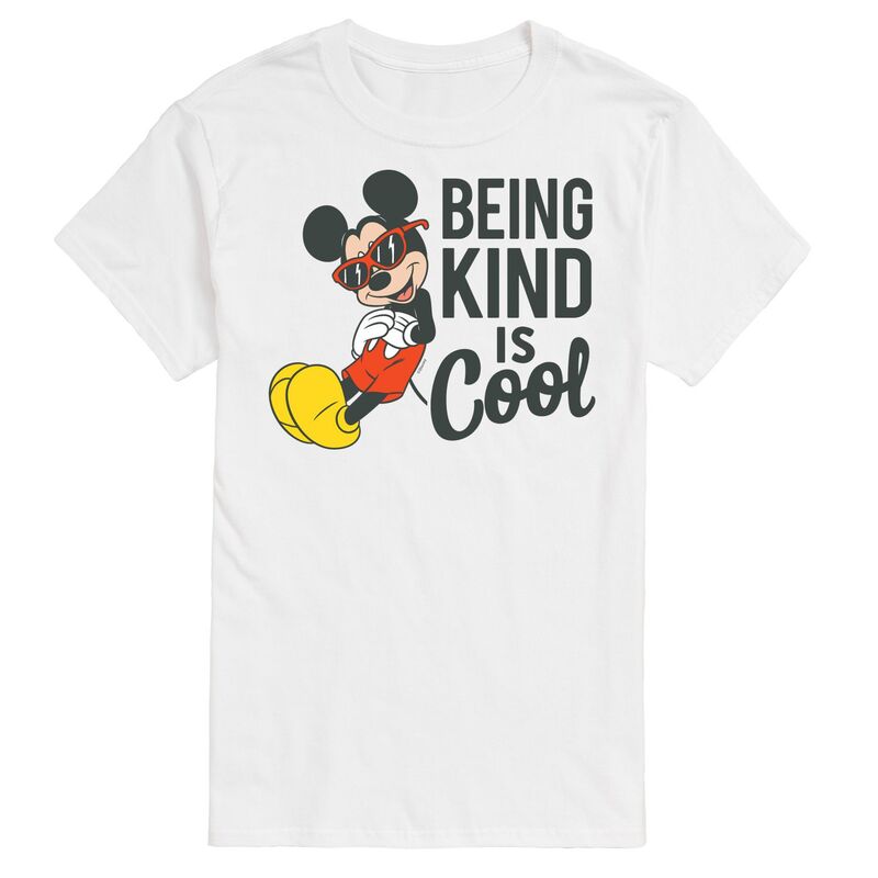 ディズニー レディース トップス Tシャツ グラフィック Disney's Mickey Mouse Men's Kind Is Cool Graphic Tee White ホワイト