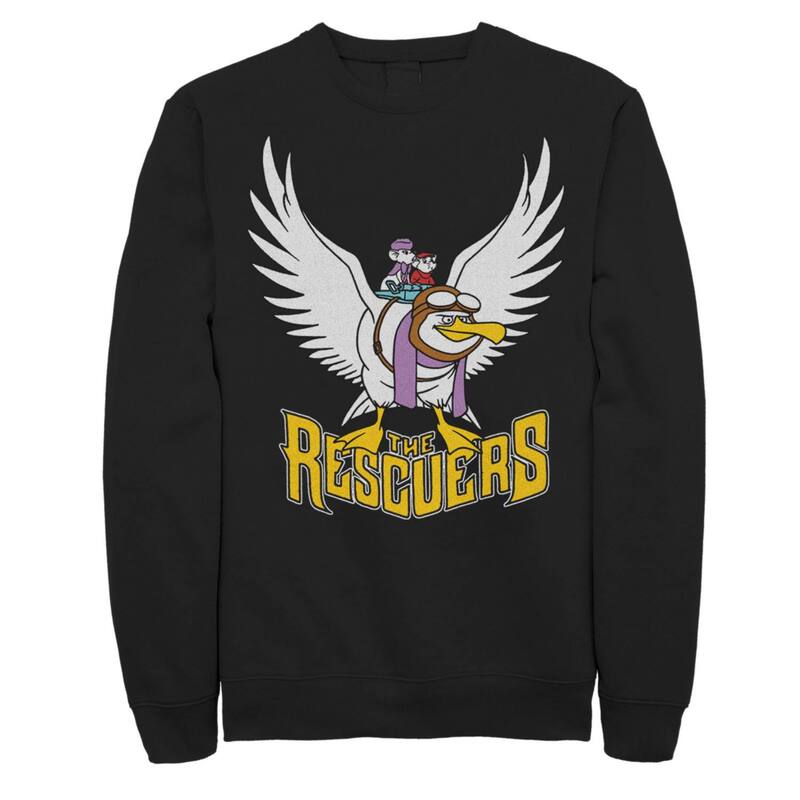ウォルトディズニー レディース トップス プルオーバー 汗水 Disney\u0027s The Rescuers Orville Men\u0027s Ready For Flight Sweatshirt Black 黒いこと