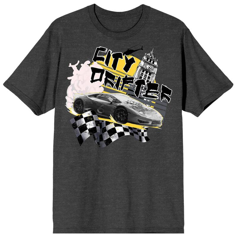 アニメキャラクター レディース トップス Tシャツ グラフィック Licensed Character Men'sleek Rebel City Drifter Graphic Tee Gray グレー 7,300円