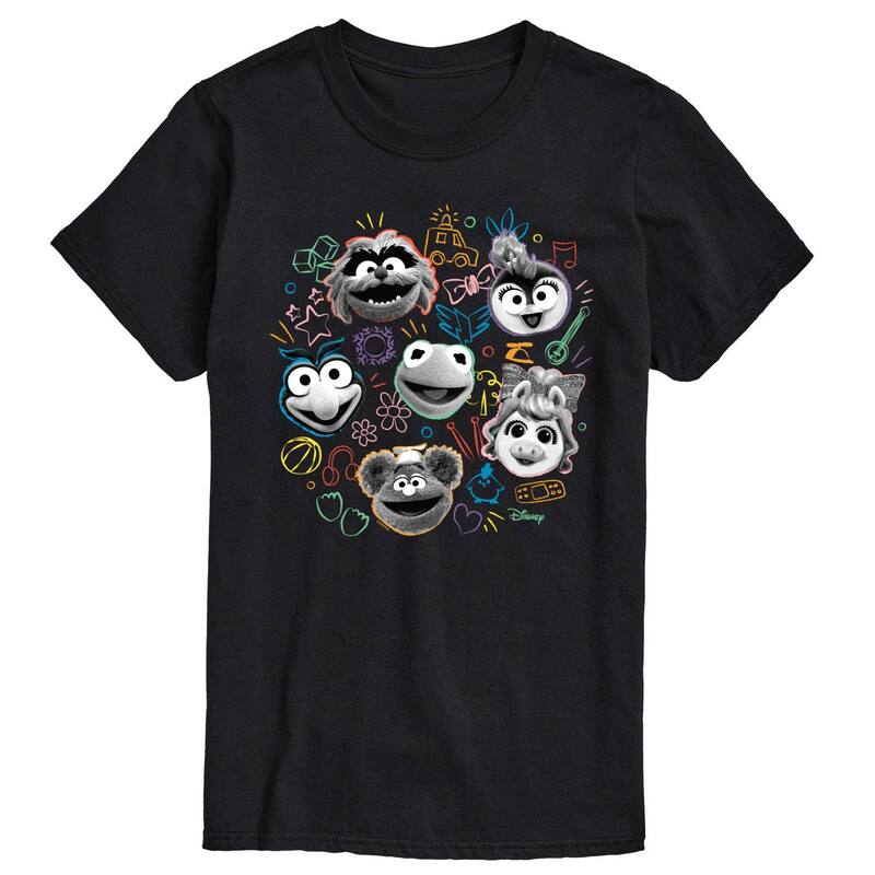 ディズニー レディース トップス Tシャツ トール グラフィック Disney's Muppet Babies Big & Tall Faces Graphic Tee Black ブラック