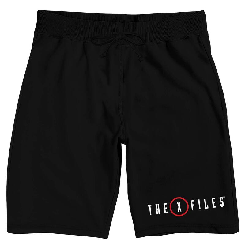 アニメキャラクター レディース アンダーウェア ナイトウェア ショートパンツ ロゴ Licensed Character Men's The X-Files Title Logo Pajama Shorts Black ブラック｜ReVida 店