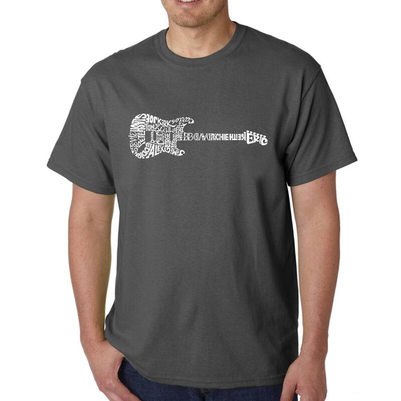 エルエーポップアート レディース トップス Tシャツ LA Pop Art Rock Guitar - Men's Word Art-shirt Grey グレー|ReVida 店