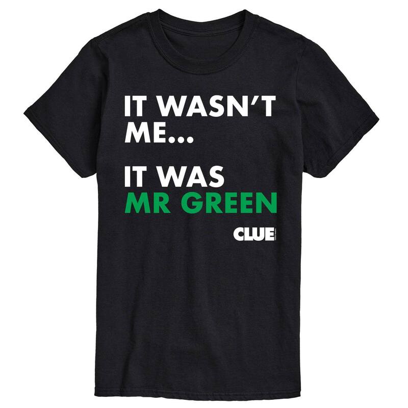 アニメキャラクター レディース トップス Tシャツ トール グラフィック Licensed Character Big & Tall Clue It Was Mr Green Graphic Tee Black ブラック