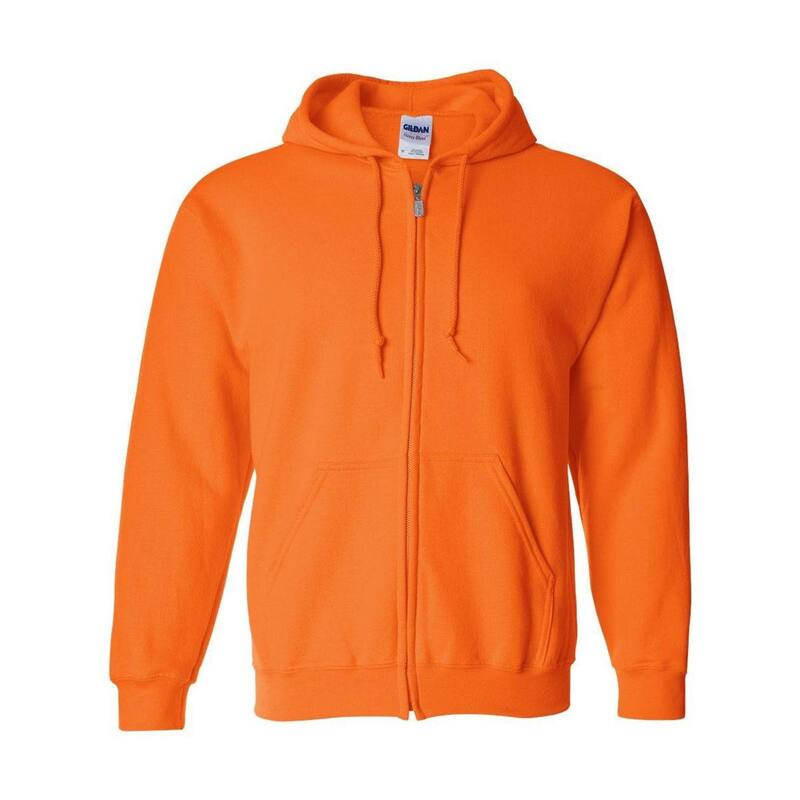 ギルダン レディース トップス Tシャツ スウェット Gildan Heavy Blend Full-Zip Hooded Sweatshirt Safety Orange オレンジ