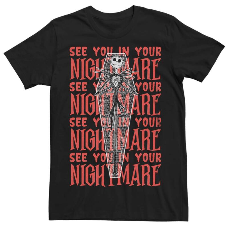 アニメキャラクター レディース トップス Tシャツ グラフィック Licensed Character Men's The Nightmare Before Christmas Jack's Message Graphic Tee Black ブラック