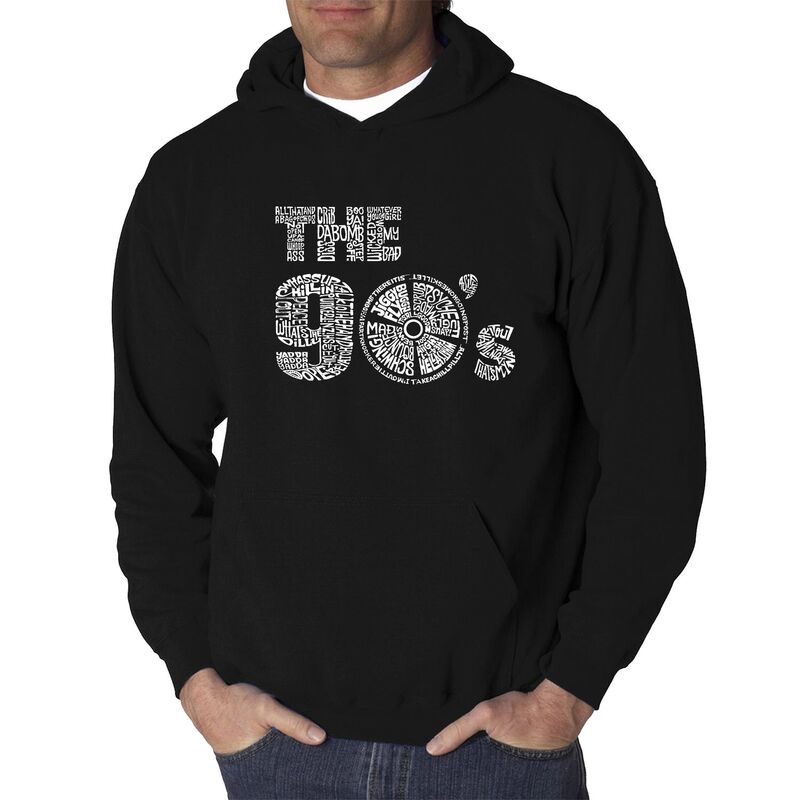 エルエーポップアート レディース トップス Tシャツ スウェット LA Pop Art 90S - Men's Word Art Hooded Sweatshirt Black ブラック 10,486円