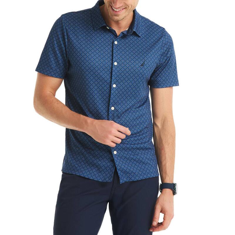 ナウティカ レディース トップス Tシャツ ポロシャツ プリント ダウン Nautica Printed Classic Fit Button-Down Polo Navy Stripe ネイビー 15,036円
