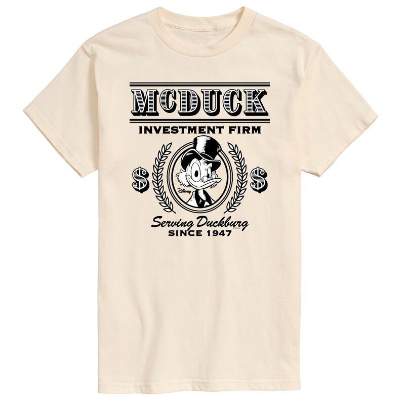 ディズニー レディース トップス Tシャツ ベスト グラフィック Men's Disney's Duck Tales McDuck Investment Firm Graphic Tee Cream クリーム