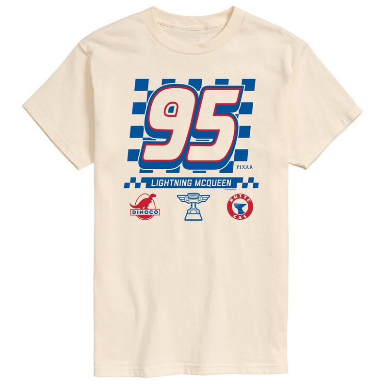 ディズニー ピクサー レディース トップス Tシャツ トール グラフィック Big & Tall Disney / Pixar's Cars Lightning McQueen 95 Americana Graphic Tee Cream クリーム