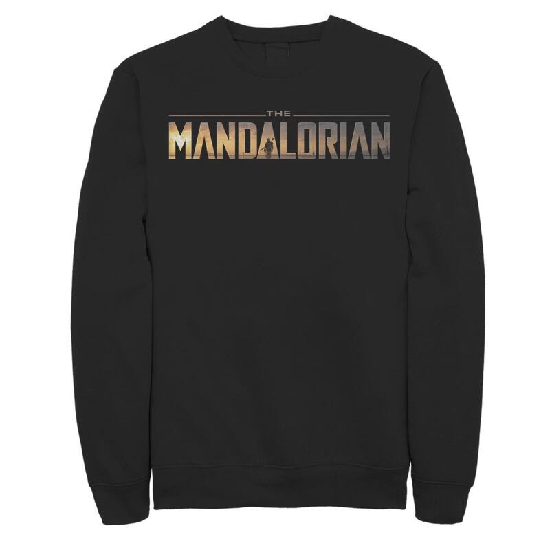 はやりっ児 ウォーズ レディース トップス プルオーバー ロゴタイプ フリース グラフィック Men\u0027star Wars The Mandalorian Title Fillogo Graphic Fleece Pullover Black 黒いこと