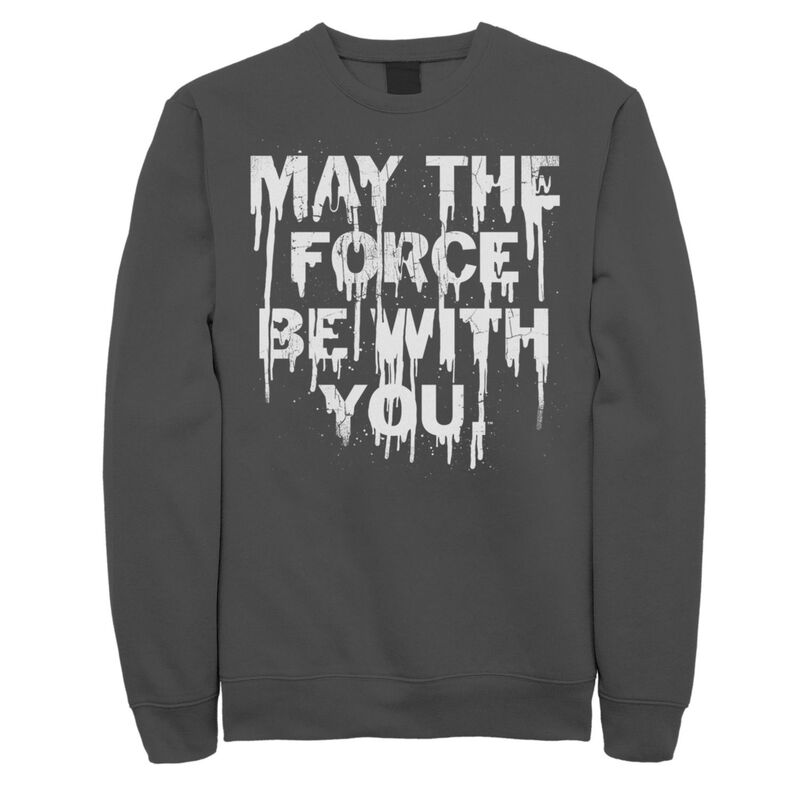 はやりっ子 ウォーズ レディース トップス プルオーバー フリース Men\u0027star Wars May The Force Be With You Freeze Fleece Tee Charcoal Heather 濃灰色