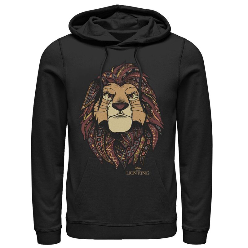 ディズニー レディース トップス Tシャツ パーカー Disney's Lion King Noble Simba Men's Hoodie Black ブラック
