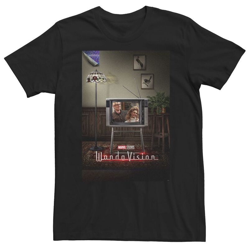 マーベル レディース トップス Tシャツ トール Big & Tall Marvel WandaVision 80s Poster Tee Black ブラック