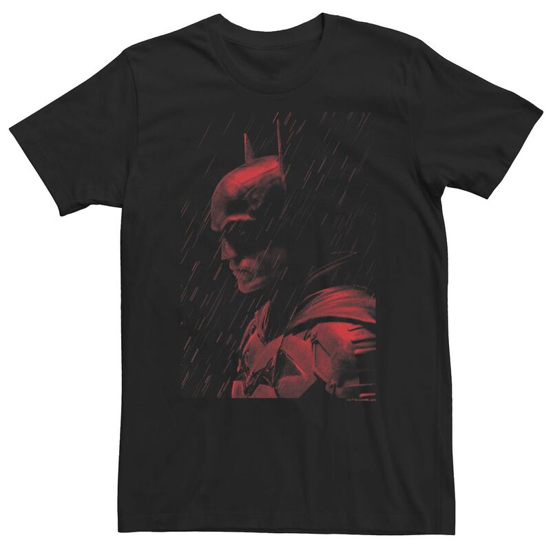 アニメキャラクター レディース トップス Tシャツ トール Licensed Character Big & Tall DC Batman Red Rainy Knightee Black ブラック
