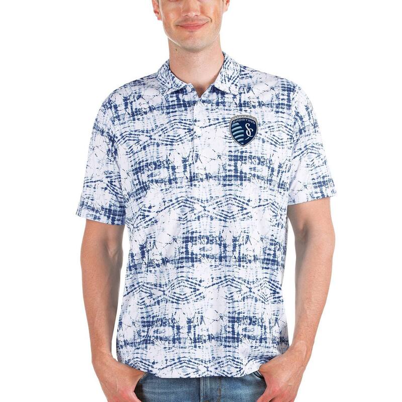 アンティグア レディース トップス プルオーバー スポーツシャツ Men\u0027s Antigua Navy Sporting Kansas City Vivid Polo Spt Navy 米国海軍