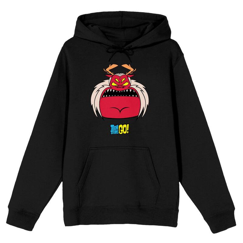 アニメ文字記号 レディース トップス プルオーバー パーカー Licensed Character Men\u0027s Teen Titans Go Trigon Hoodie Black 黒いこと