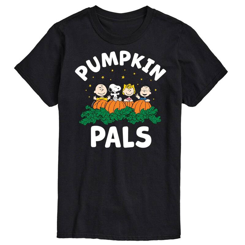 アニメキャラクター レディース トップス Tシャツ トール Licensed Character Big & Tall Peanuts Pumpkin Pals Tee Black ブラック