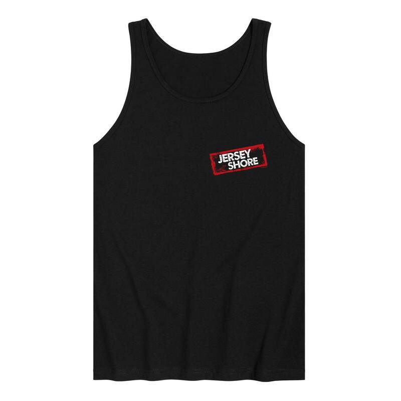 アニメキャラクター レディース トップス Tシャツ ジャージー ロゴ グラフィック Licensed Character Men's Jersey Shore Logo Graphic Tank Top Black ブラック