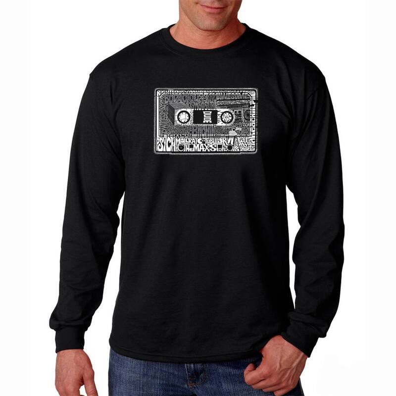 エルエーポップアート レディース トップス Tシャツ LA Pop Arthe 80's - Men's Word Art Long Sleeve T-shirt Black ブラック