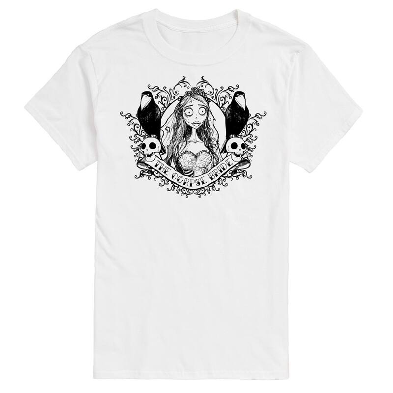 アニメキャラクター レディース トップス Tシャツ トール グラフィック Licensed Character Big & Tall Corpse Bride Crows Graphic Tee White ホワイト
