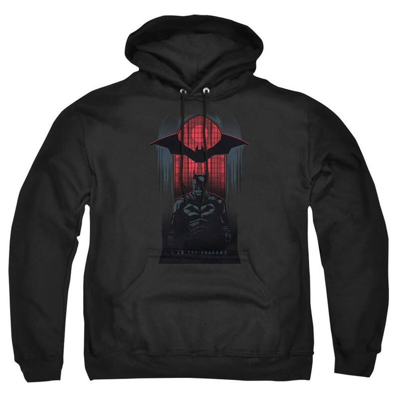 アニメキャラクター レディース アウター ニット・セーター パーカー Licensed Character The Batman I Am The Shadows Adult Pull Over Hoodie Black ブラック|ReVida 店