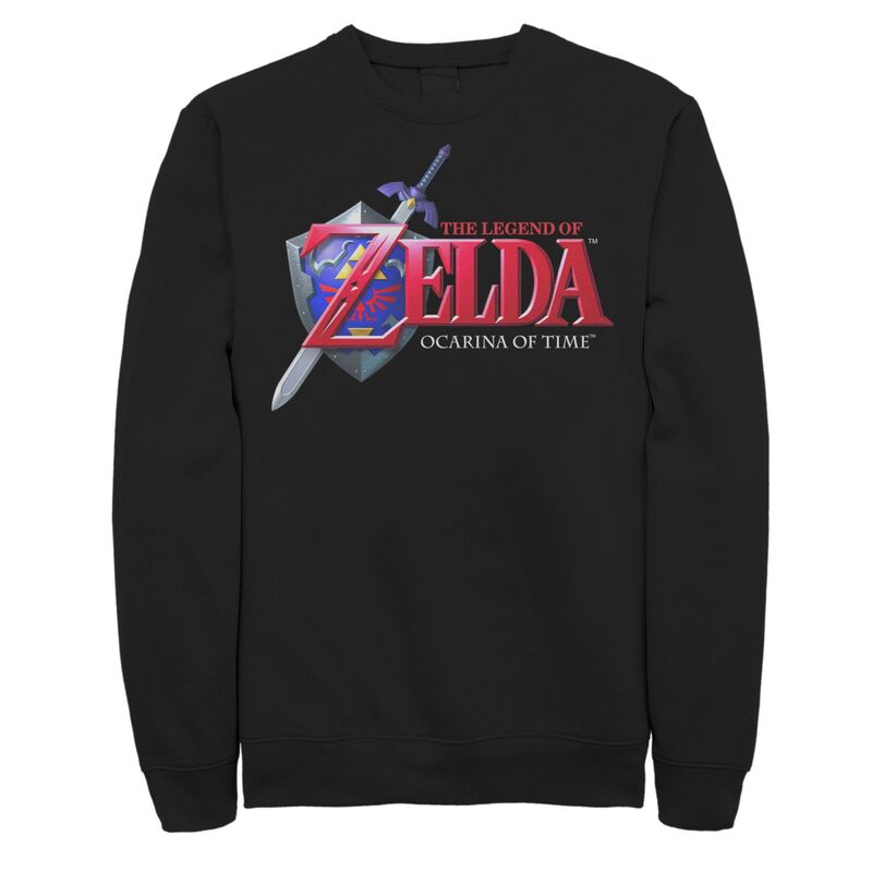 アニメ文字記号 レディース トップス プルオーバー 汗水 ロゴタイプ Licensed Character Men\u0027s Legend of Zelda Logo Sweatshirt Black 黒いこと