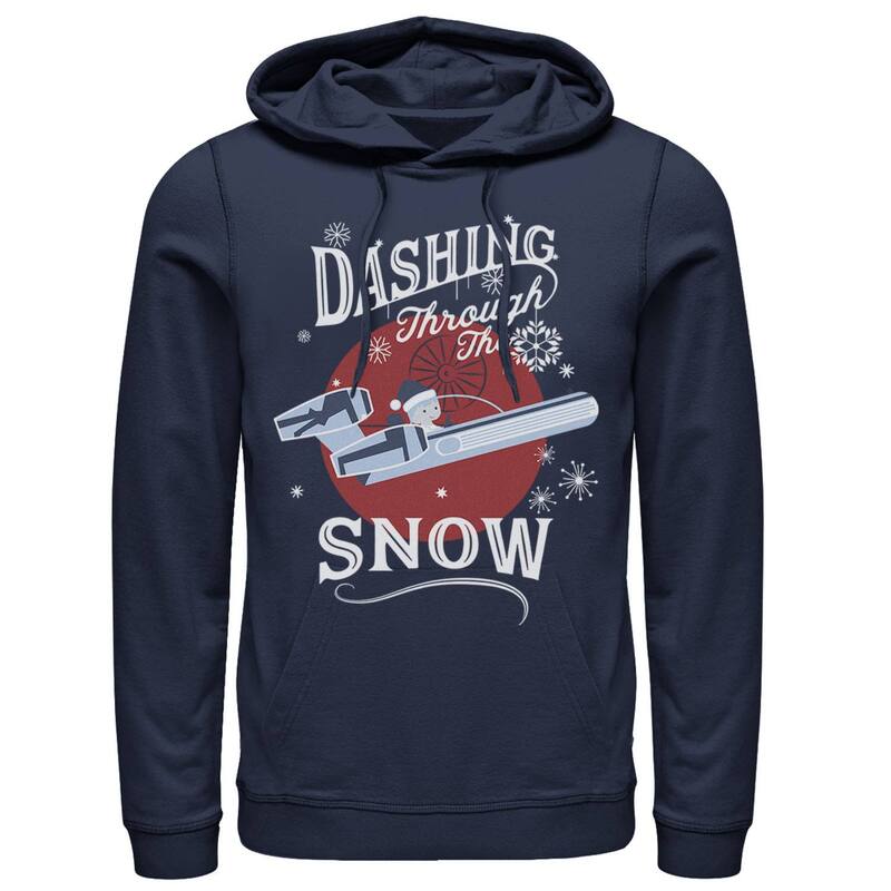 アニメキャラクター レディース トップス Tシャツ パーカー Licensed Character Men'star Wars Luke Dashing Through Snow Christmas Hoodie Navy ネイビー
