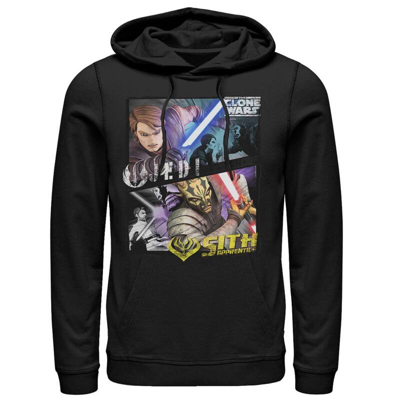 はやりっ子 ウォーズ レディース トップス プルオーバー パーカー Men\u0027star Wars: The Clone Wars Jedi \u0026 Sith Panels Hoodie Black 黒いこと