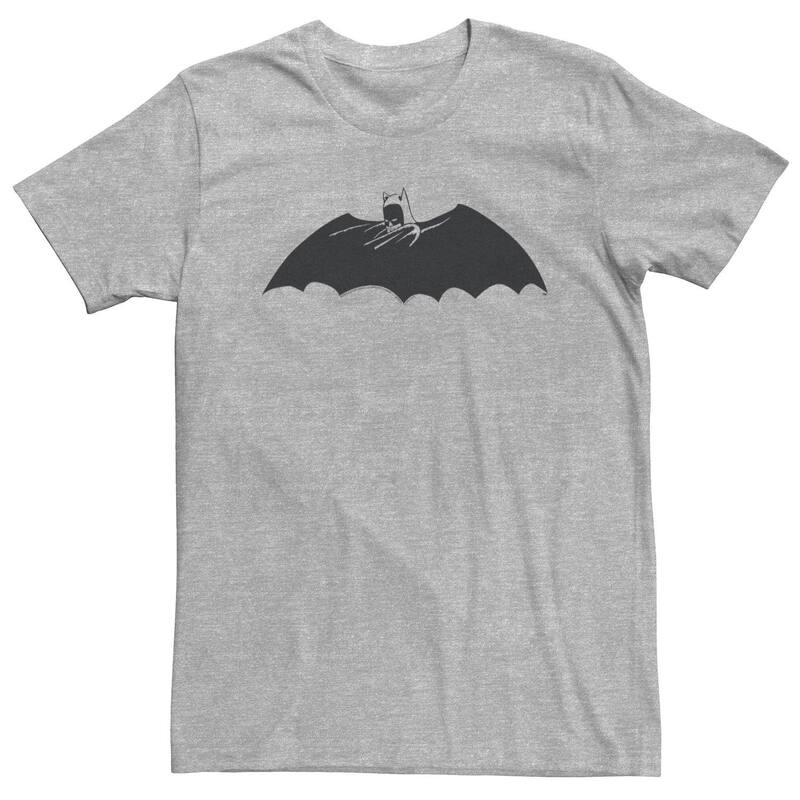 アニメキャラクター レディース トップス Tシャツ トール ロゴ Licensed Character Big & Tall DComics Batman Side Portrait Logo Tee Athletic Heather ヘザー