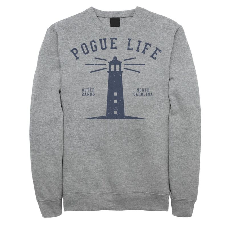 アニメキャラクター レディース トップス Tシャツ スウェット Licensed Character Men's Outer Banks Pogue Life Lighthouse Sweatshirt Athletic Heather ヘザー