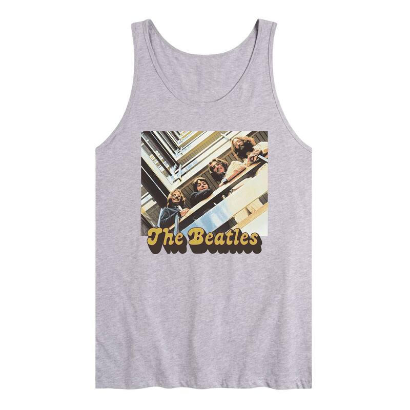 アニメキャラクター レディース トップス Tシャツ Licensed Character Men's The Beatles Group Tank Gray グレー