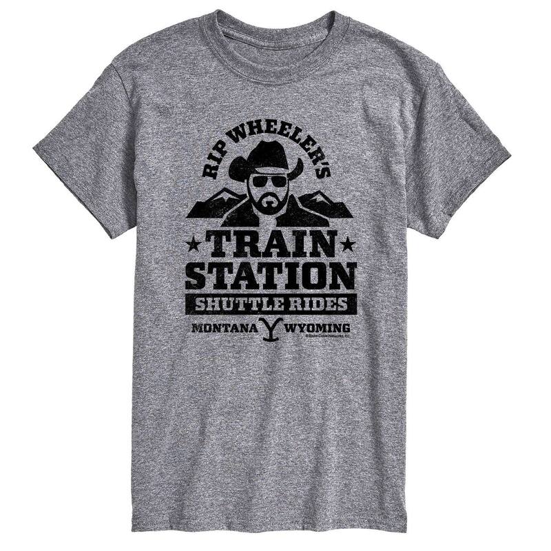 アニメキャラクター レディース トップス Tシャツ トール ヒール Licensed Character Big & Tall Yellowstone RIP Wheeler Gray グレー