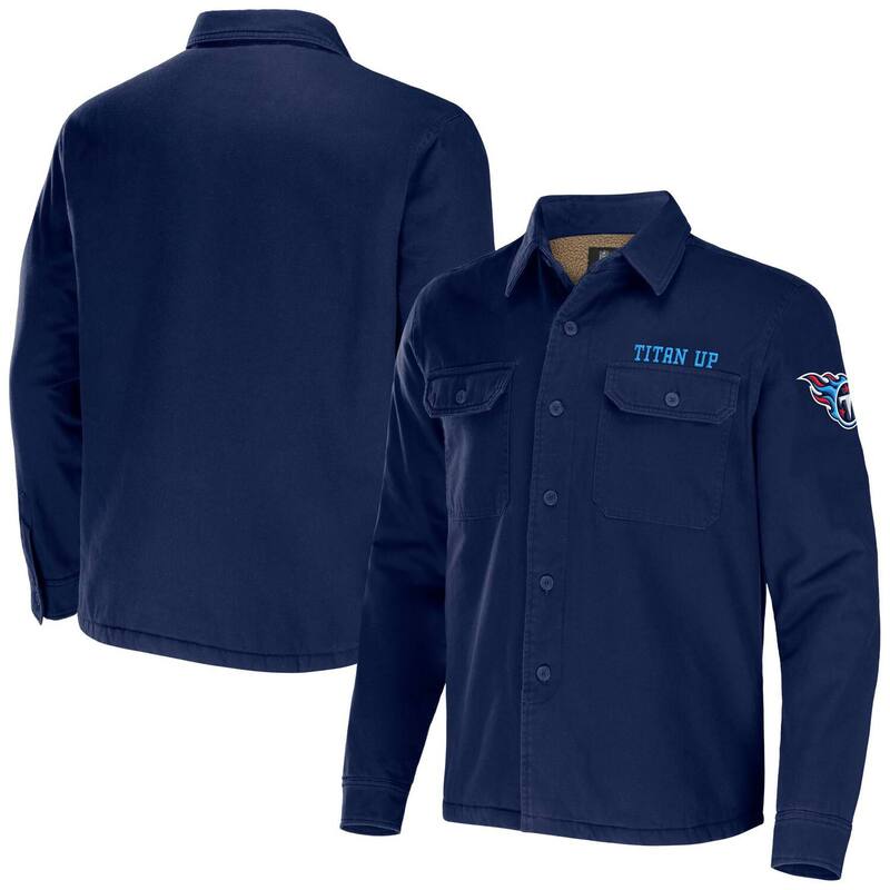 アンブランデッド レディース アウター ジャケット・ブルゾン シャツ Unbranded Men's NFL x Darius Rucker Collection by Fanatics Navy Tennessee Titans Canvas Button-Up Shirt Jackettnavy ネイビー