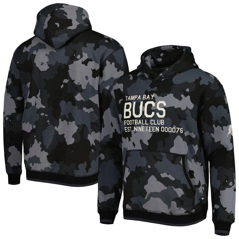 アンブランデッド レディース トップス Tシャツ パーカー Unbranded Men's The Wild Collective Black Tampa Bay Buccaneers Camo Pullover Hoodie Buc Black ブラック
