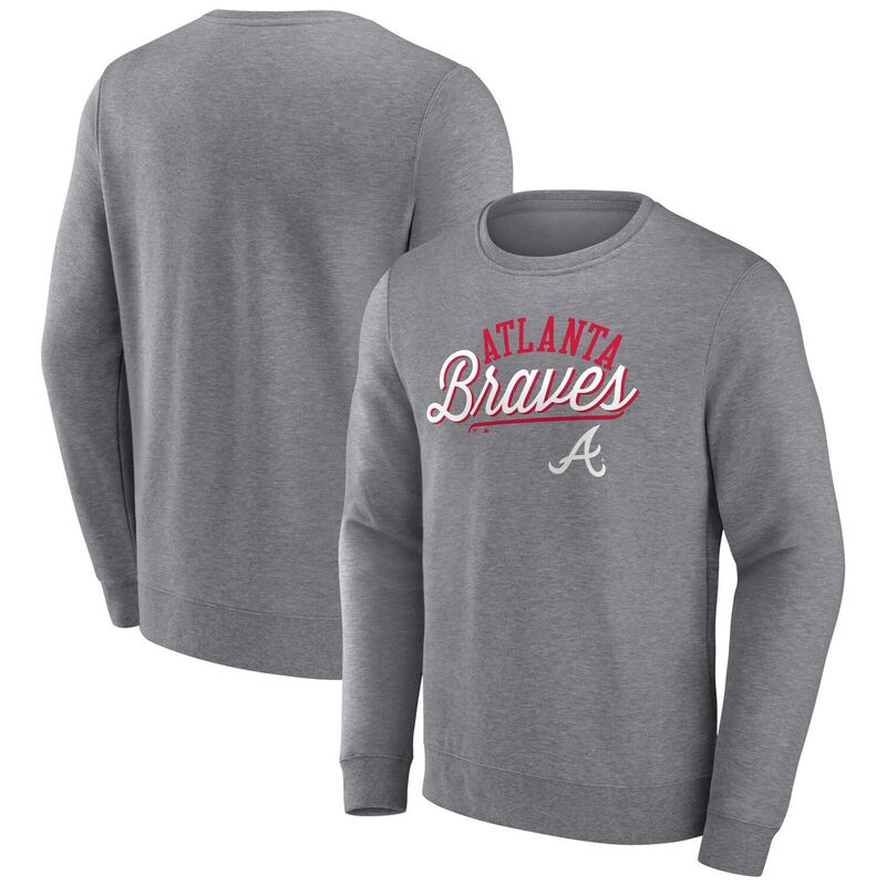 ファナティクス レディース トップス Tシャツ スウェット Men's Fanatics Branded Heather Gray Atlanta Bravesimplicity Pullover Sweatshirt Brv Grey グレー