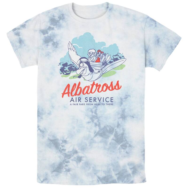 ディズニー レディース トップス Tシャツ ダウン グラフィック Disney's The Rescuer's Down Under Men's Albatross Air Service Bombard Wash Graphic Tee White Blue ホワイト｜ReVida 店