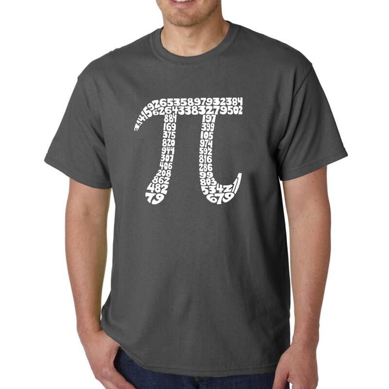 エルエーポップアート レディース トップス Tシャツ LA Pop Art Pi First 100 Digits - Men's Word Art-shirt Grey グレー