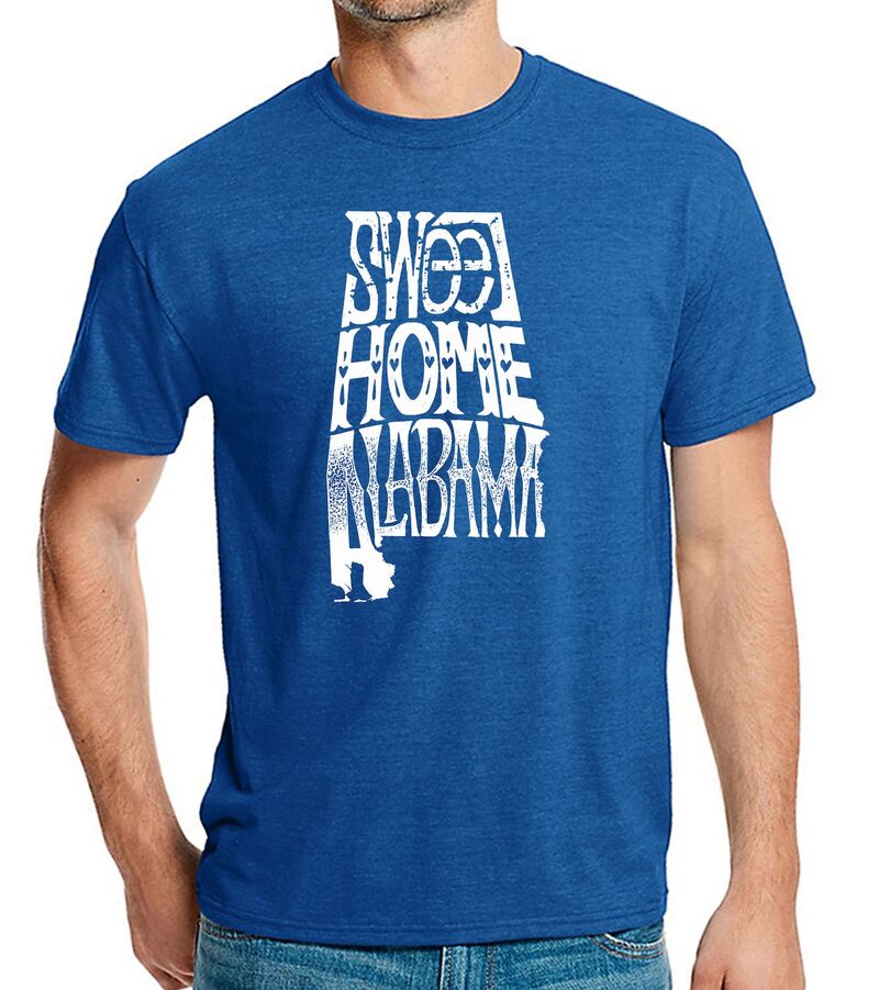 エルエーポップアート レディース トップス Tシャツ LA Pop Art Sweet Home Alabama - Men's Premium Blend Word Art-Shirt Royal 7,546円