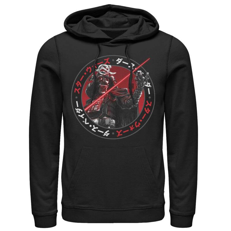 アニメキャラクター レディース トップス Tシャツ パーカー グラフィック Licensed Character Men'star Wars Visions Vader Samurai Circle Graphic Hoodie Black ブラック 14,045円