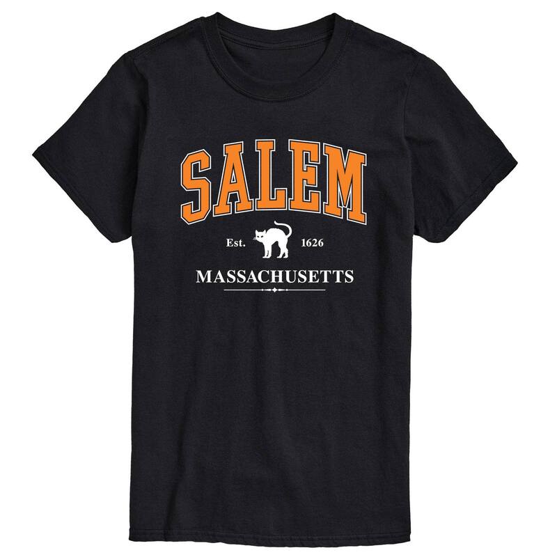 アニメキャラクター レディース トップス Tシャツ グラフィック Licensed Character Men's Collegiate Salemassachusetts Graphic Tee Black ブラック