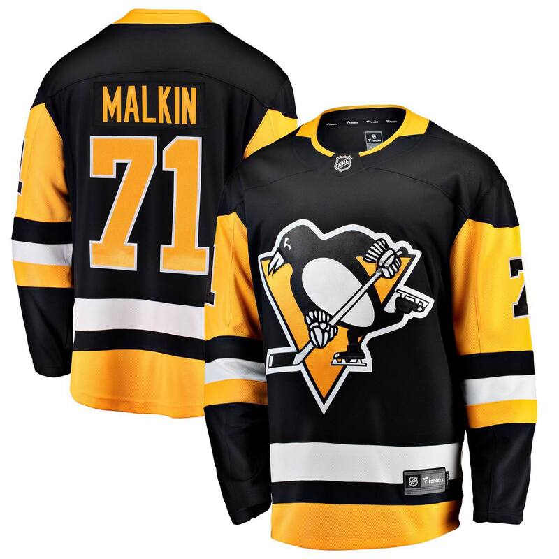 ファナティクス レディース トップス Tシャツ ジャージー Men's Fanatics Evgeni Malkin Black Pittsburgh Penguins Home Breakaway Jersey Png Black ブラック
