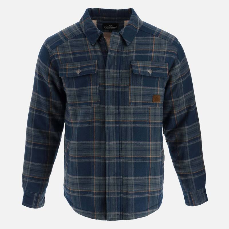 ソログッド レディース アウター ジャケット・ブルゾン シャツ Men's Thorogood Workwear Merrill Heavyweight Berber Lined Shirt Jacket Heavy Labor Blue Plaid ブルー