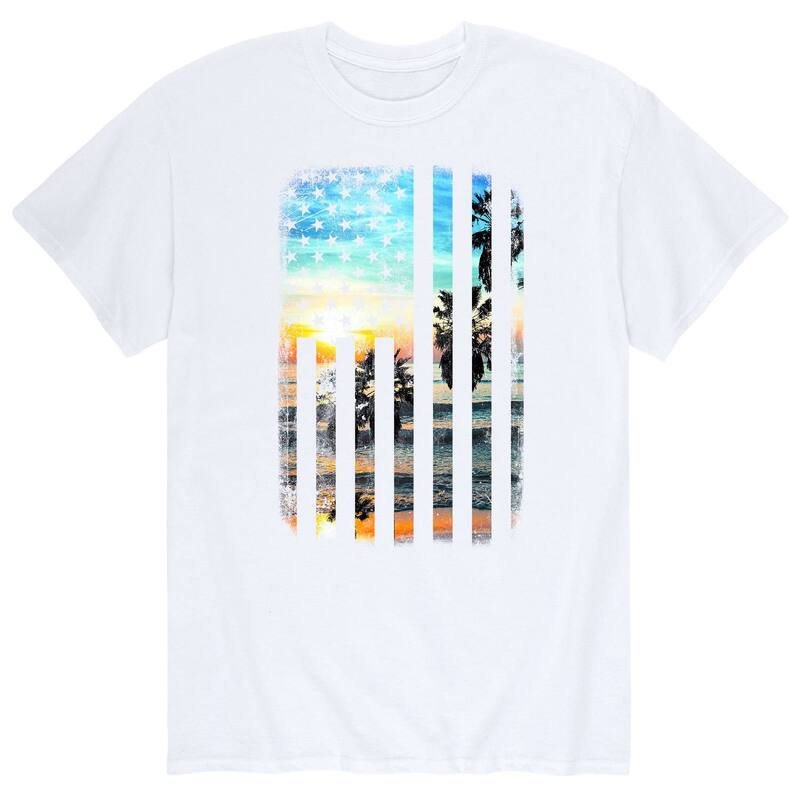 アニメキャラクター レディース トップス Tシャツ グラフィック Licensed Character Men'sunset Flagraphic Tee White ホワイト