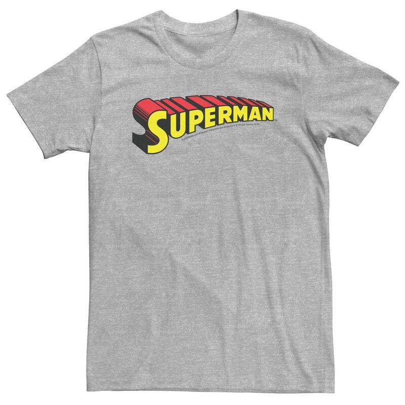 アニメキャラクター レディース トップス Tシャツ トール ロゴ Licensed Character Big & Tall DComicsuperman Bold Text Logo Tee Athletic Heather ヘザー